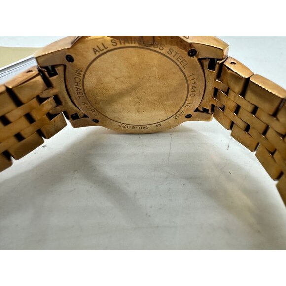 Michael Kors Womens Gold Chronograph Watch MK5077 Stainless Steel Band Original main image 6